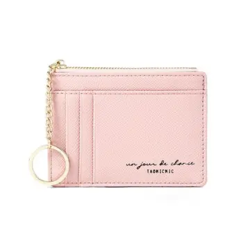 New Fashion Pu Keychain Mini Wallet Ladies Car Key Holder Coin