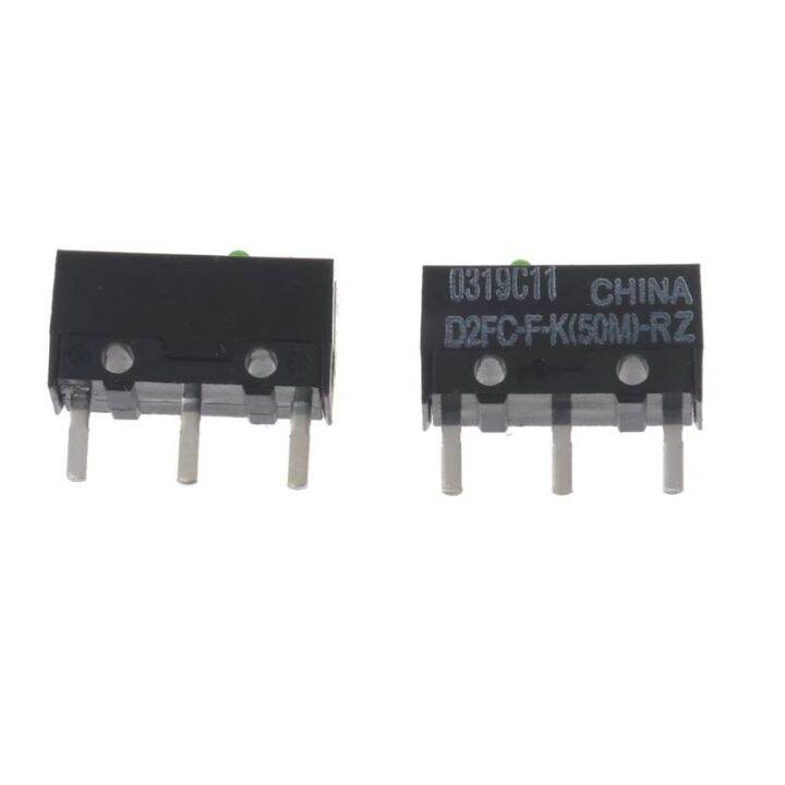 D2FC-F-K สวิตช์ไมโครเมาส์ OMRON ของแท้2ชิ้น (50ม.)-RZ ลายจุดสีเขียวอายุ ...