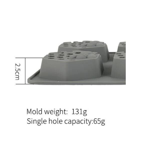 919-แม่พิมพ์สบู่-ซิลิโคน-แม่พิมพ์สบู่-6-ช่อง-65-กรัม-ผึ้ง8เหลี่ยม-ขนาด-6-5-6-5-2-3-nbsp-cm-ใช้ทำบล็อก-ขนม-ทำสบู่ก้อน-เป็น-บล็อก