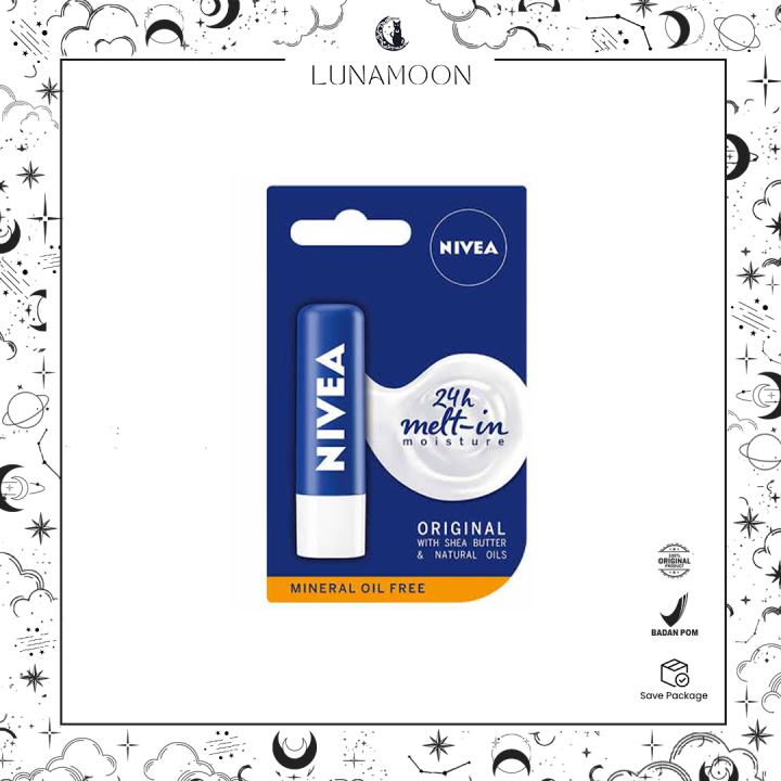 Nivea Lip Balm 24 hours melt in Moisture Lip Care untuk bibir pecah