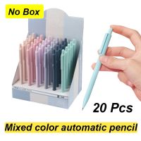 20 Pcs Morandi Automatic Pencil High Value 0.5mm/0.7mm Movable Automatic Pen Triangle Rod Student Simple Color Pen