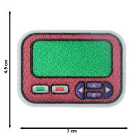 JPatch - ข้อความเพจเจอร์ สีชมพูน่ารัก ตัวรีดติดเสื้อ อาร์มรีด อาร์มปัก มีกาวในตัว การ์ตูนสุดน่ารัก งาน DIY Embroidered Iron/Sew on Patches