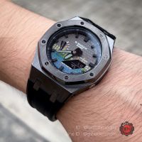 G-Shock AP Style Gun Metal Black Rubber With Black Music Equalizer Dial