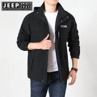 JEEP SPIRIT 1941 ESTD Spring/Summer Coat Men 2023 เสื้อแจ็คเก็ตสไตล์ใหม่ Men Windproof Casual Loose Slim Top