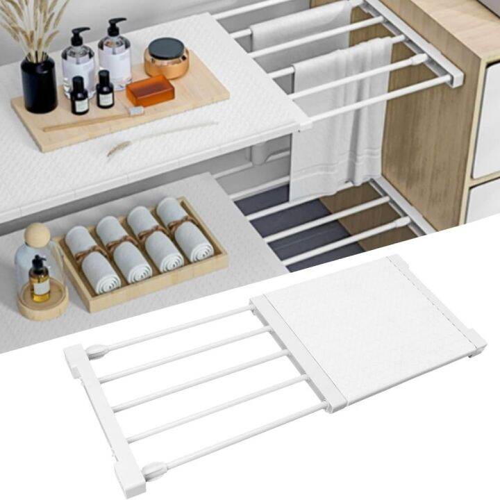 WOOD SHOP Space Saving Holders Expandable Adjustable Closet