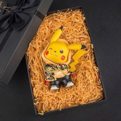 Hot Anime Figure Pokemon Star Pikachu Kawaii Fashion Clothes Trend Model Toys Doll Inside The Car Ornaments Children 39;s Giftshot