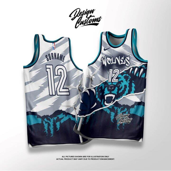 FREE CUSTOMIZE OF NAME AND NUMBER ONLY WOLVES 10 BASKETBALL JERSEY full ...