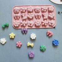 New form Flower Silicone Chocolate Molds DIY Pudding Ice Baking Tools Biscuit Pastry Dessert Fondant Candle Cake Mold Bread Cake  Cookie Accessories