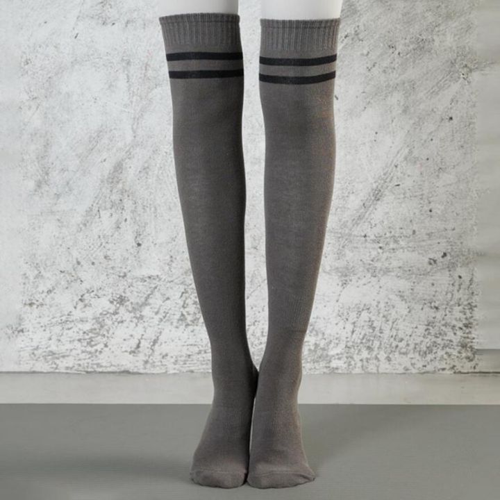 cotton-thigh-high-socks-long-yoga-socks-skinny-pilates-socks-winter-non-slip-striped-foot-protector-particle-sole-yoga-stockings