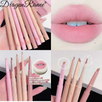 DragonRanee ดินสอ Lipliner เคลือบกันน้ำที่ติดทนนานลิปสติกถ้วยให้ความชุ่มชื้นชุดลิปกลอสลิปเคลือบริมฝีปากผ้ากำมะหยี่นู้ดไม่เหนียวเหนอะหนะ