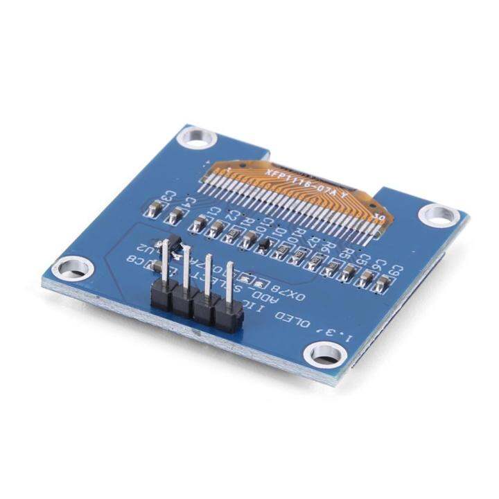 ssh1106-i2c-โมดูลแสดงผล4pin-iic-ขนาด1-3นิ้ว-มาใหม่โมดูลหน้าจออนุกรมพอร์ตอนุกรมโมดูลหน้าจอ128x64สีขาว-น้ำเงินสำหรับ-arduin-raspberry-pi-bbc