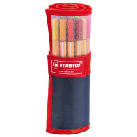 STABILO สตาบิโล ปากกา Point 88 ปากกาสีหมึกน้ำ Fibre-Tip Pen Rollerset ชุด 25 สี
