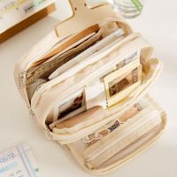 【DT】hot！ Large Capacity Pencil Bag Aesthetic School Big Pouch Girl Cute Stationery Holder Children Pen Case Students Supplies