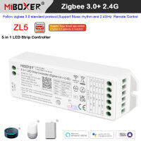 Mier Zigbee 3.0 2.4กรัมคู่สีขาว Rgbrgbcct 5 In 1 LED S TRIP ควบคุม ZL5 CCT สีเดียวแสงเทปหรี่12โวลต์24โวลต์ *