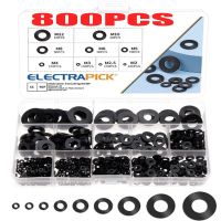 [Haotao Hardware] Electrapick 800Pcs เครื่องซักผ้าแบนไนลอนสำหรับหัวเครื่องซีลขนาด M2 M2.5 M3 M4 M5 M6 M8 M10เครื่องซักผ้า