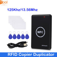 เครื่องทำสำเนาเครื่องถ่ายเอกสาร RFID 125KHz เครื่อง NFC อัจฉริยะที่ห้อยกุญแจเครื่องเขียนเครื่องอ่านการ์ด13.56MHz เข้ารหัสโปรแกรมเมอร์ USB UID T5577การ์ด EM4305