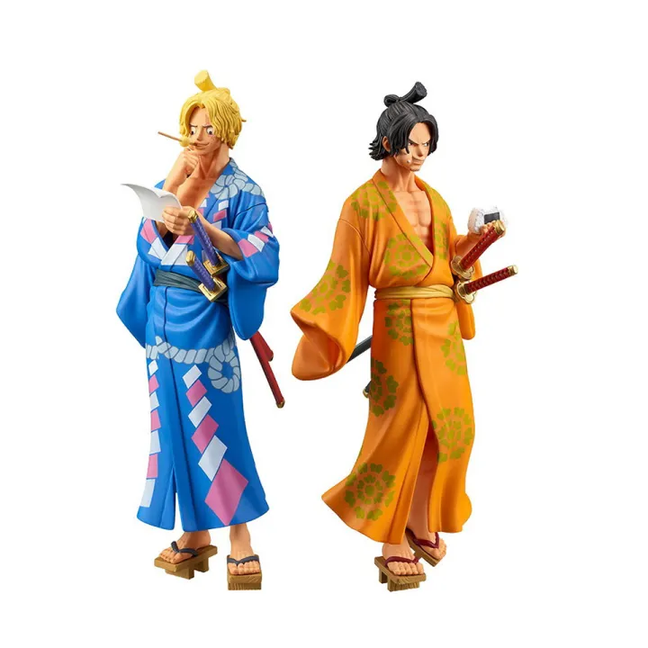19cm Original OnePiece Anime Portgas D Ace Sabo Dreamland Kimono Version  PVC Model Collection Toys for boys | Lazada PH