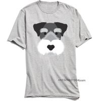 Classic Grey T Shirt Men Tops &amp; Tees Miniature Schnauzer Print T-Shirt 100% Cotton Short Sleeve Cute Dog Tshirt Top Tee O-Neck