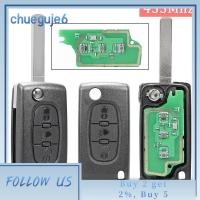 CHUEGUJE6แบบพกพาชิ้นส่วนและอุปกรณ์เสริม433MHz กุญแจรถยนต์รีโมท3ปุ่ม Fob ไร้กุญแจกุญแจรีโมต