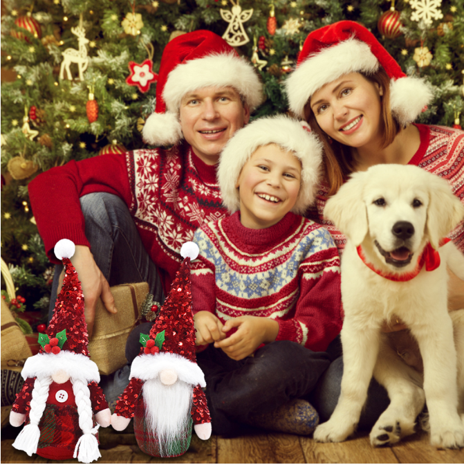 rebrol-จัดส่งฟรี-ตกแต่งคริสต์มาส-gnome-plush-faceless-ตุ๊กตาเลื่อมหมวก-elf-merry-christmas-ของขวัญตกแต่งบ้านปีใหม่-xmas-ornaments