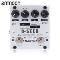 [okoogee]แป้นเหยียบเอฟเฟกต์กีตาร์หน่วงเวลาช่องดิจิตอลแบบคู่ D-SEED มีสี่โหมด