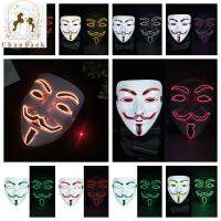 CHANBAEK Headwear V สำหรับ Vendetta PP ฮาโลวีนเรืองแสงแฟนซีไฟ Led ตกแต่งอัพ