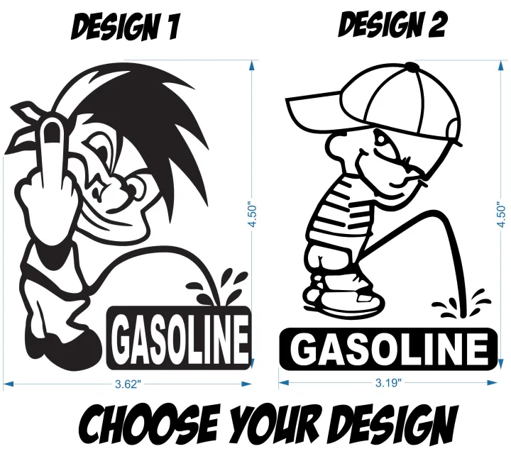 GASOLINE FUEL TANK COVER STICKER DECALS ( Different Color And Design