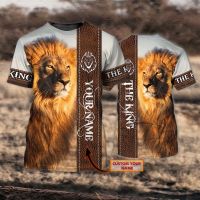 T SHIRT -  （ALL IN STOCK）  Mens summer fashion t-shirt, customized name Lion King shirt, 3D printing, , cool, T SHIRTable for both men and ,   (FREE NICK NAME LOGO)