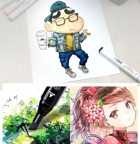 VARIANTION ) 30/48pcs Art Markers Colors Set Alcohol Based Ink Marker Pen  Double Head Artist Permanent Sketch Marker for Portrait Anime Drawing Color  Art Supplies | Lazada PH