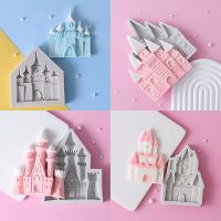 Castle Shape Cake Silicone Mold European Princess Architecture Creative Decoration Dream Gorgeous Diy Crystal Epoxy Clay Mould Bread Cake  Cookie Acce