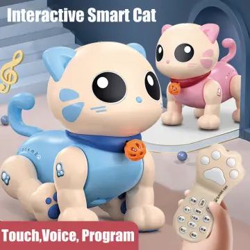 Robot Cat Toy For Boys And Girls, Interactive Remote Control Kitty