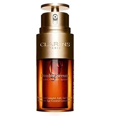 Clarins Double Serum [Hydric + Lipidic System] Complete Age Control Concentrate (Deluxe Edition) 75 ml เซรั่มต่อต้านความร่วงโรย ให้ผิวเปล่งปลั่งกระจ่างใส