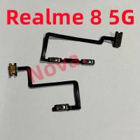 ปุ่มเปิดปิดปุ่มปรับระดับเสียงสำหรับ OPPO Realme 8 5G อะไหล่เทปกาวสำหรับซ่อมโทรศัพท์สายเคเบิลงอได้คีย์ด้านข้าง