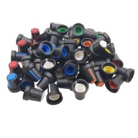 ✗♀ 100Pcs Knobs WH148 Potentiometer Knob Caps AG2 6mm 15x17mm Shaft Hole White Green Red Blue Yellow Orange