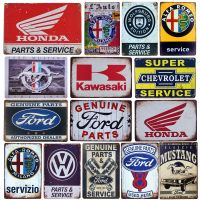 Vintage Metal Tin Signs V8 Cars Garage Gas Station Oil Bar Painting Poster Plaque Pub Garage Wall Decor