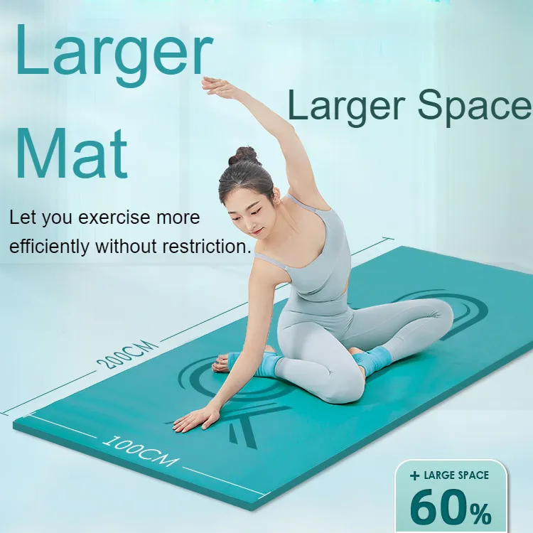 JBA TPE Yoga Mat Heavy Duty Double Size Extra Wide 100cm Length