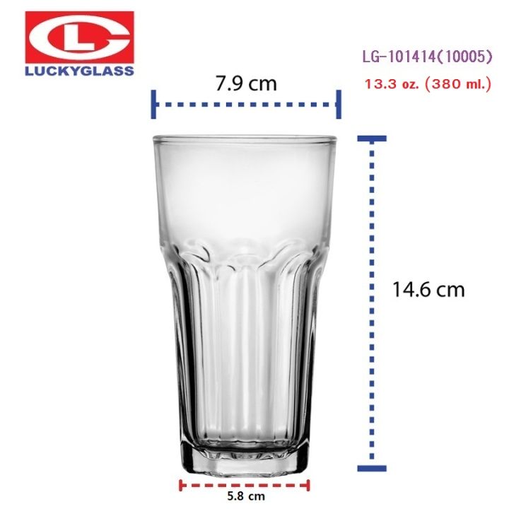 แก้วน้ำ-lucky-รุ่น-lg-101414-10005-euro-tumbler-13-3-oz-6-ใบ-ประกันแตก-แก้วใส-ถ้วยแก้ว-แก้วใส่น้ำ-แก้วสวยๆ-แก้วใส่น้ําปั่น-lucky