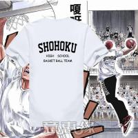 ใหม่S Lam Dunkเสื้อยืดฤดูร้อนอะนิเมะslamdunk Sakuragi hanamichi Rukawa Kaedeคอสเพลย์เสื้อยืดผู้ชายหลวมแขนสั้นประเดิม