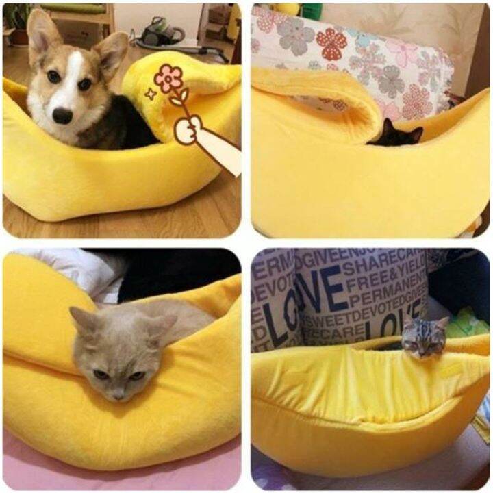 ที่นอนกล้วย-สำหรับสัตว์เลี้ยง-size-m-xl-ที่นอนหมา-ที่นอนแมว-ที่นอนสัตว์เลี้ยง-banana-pet-bed