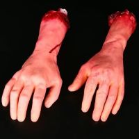 【HOT】﹊♧◆ Scary Arm Hand Cut Bloody Horror Size Fake Prop Haunted Decoration