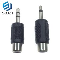 1Pc RCA Jack Connector To Jack 3.5 MM Mono Stereo Plug Adapter Audio RCA Plug