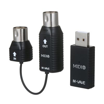 M-VAVE MS1ระบบส่งไร้สายขนาดเล็กระบบ MIDI ตัวรับสัญญาณ Wifi MIDI ปลั๊กแอนด์เพลย์รองรับระบบชนะสมาร์ทโฟน