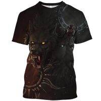 New Animal Mens T-Shirt Oversized O-Neck Short Sleeve Tops Tees Casual Sweatshirt 3D Wolf Print Clothing Male Camisa