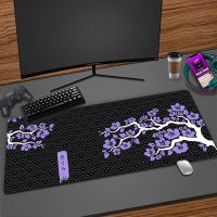 ☜ Purple Sakura Mousepad Gaming Accessories Japanese Large Mouse Pad Black Kawaii Desk Mat Table XXL Pad for Computer Mouse Carpet