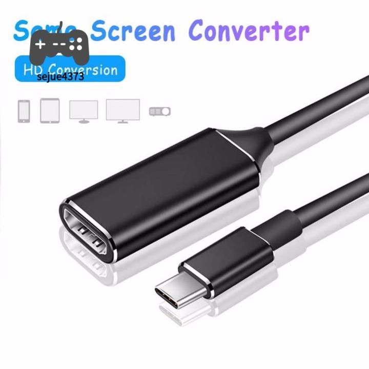 sejue4373สำหรับพีซีแท็บเล็ตโทรศัพท์มือถือ4k-หัวแปลงสัญญาณ-hdmi-usb-3-1ตัวแปลง-usb-เป็นฮับชนิด-c-เป็น-hdmi-เข้ากันได้กับ-usb-c-แปลง-hdmi-สายอะแดปเตอร์-usb-c-เป็นหัวแปลงสัญญาณ-hdmi