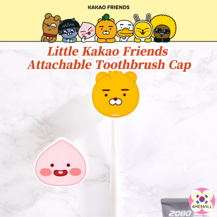 [Daiso Korea] Little Kakao Friends Attachable Toothbrush Cap 1P