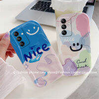 Phone Case เคส Samsung Galaxy A14 A24 4G A34 A54 5G LTE A04 A04e A04s A03s A02s A03 A02 ฝาหลังซิลิโคนนิ่มสีสันสดใสลายมาการองกราฟฟิตี้ยิ้มได้เคสปกป้องเลนส์2023