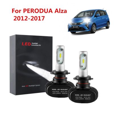 ชุดปั๊มแปลงไฟหน้า LED H7 80W 8000LM สําหรับ PERODUA Alza 2012-2017 รับประกัน 10 เดือน