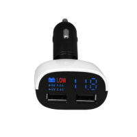【cw】LED Car Charger Pairs USB3.4a Digital Display Car Charger One to Two Display Battery Voltage Current Charging Plug ！