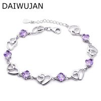 Bracelets Women 925 Sterling Silver Silver Daiwujan Elegant Love Bracelet Women - Bracelets - Aliexpress